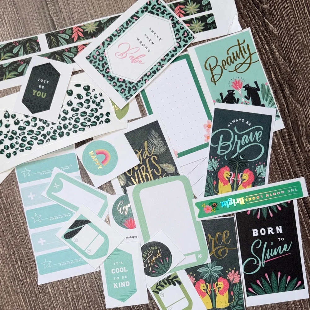 ❤️$2 Wild Blue - Green Hue Happy Planner Not So Mystery Set